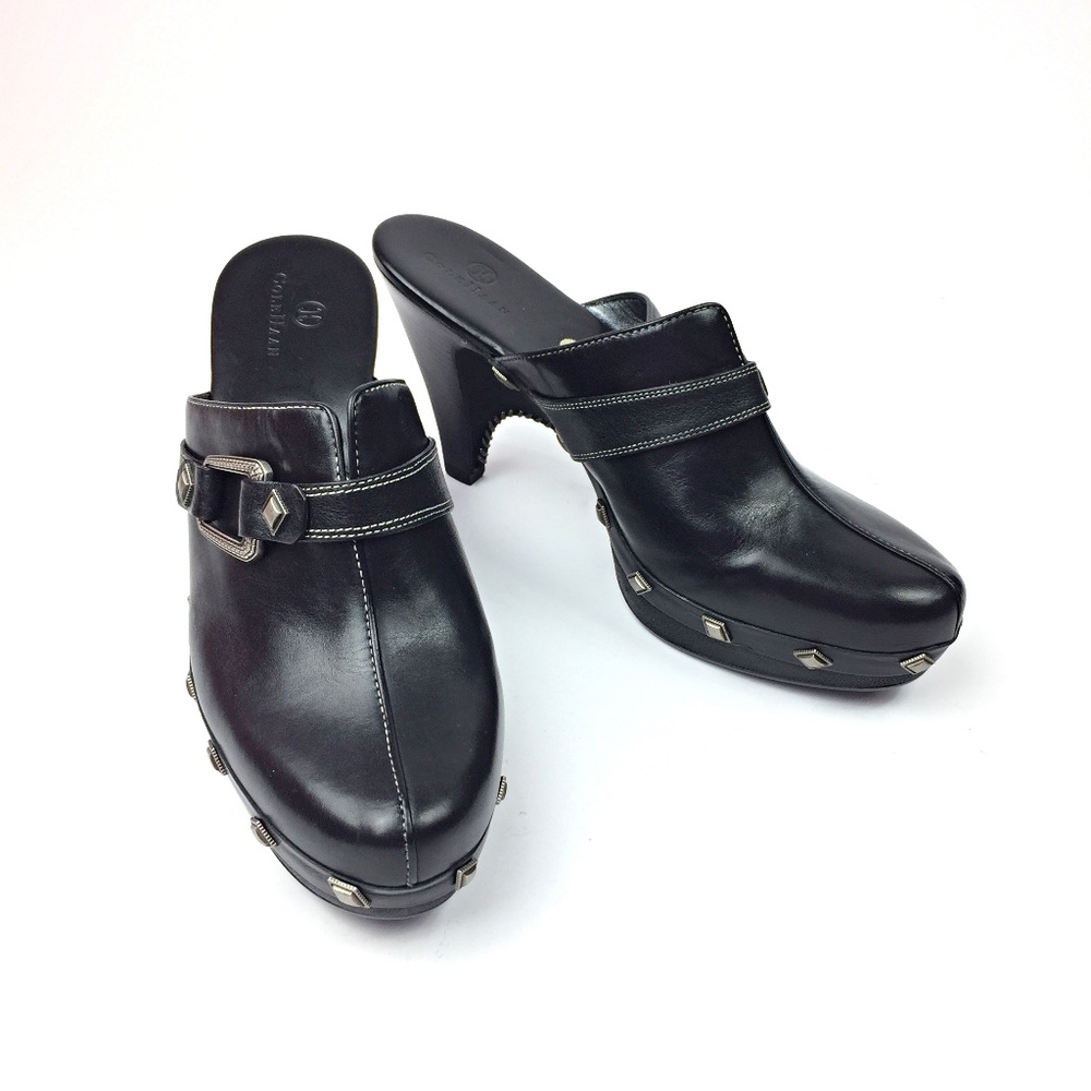 Cole Haan Leather Studded Clogs